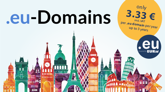 .eu domains for only Euro 3.33/year